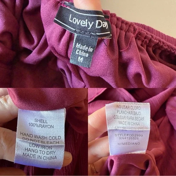 Lovely Day Plum Purple Dark Romantic Boho Lace Maxi Dress (M) Whimsigoth Wedding - Picture 9 of 16